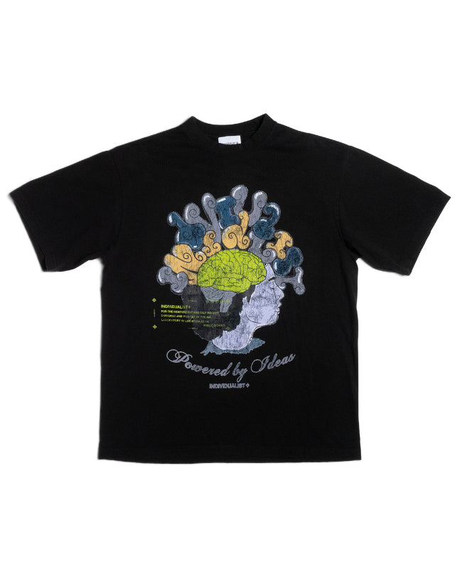 Brain SS Tee - Vintage Black