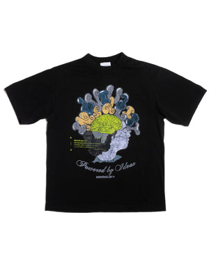 Brain SS Tee - Vintage Black