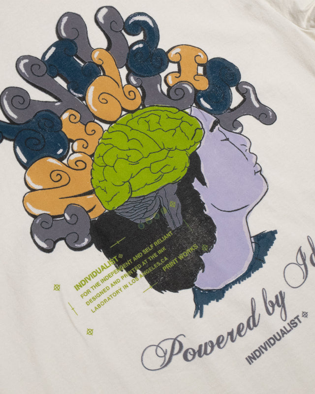 Brain SS Tee - Antique White