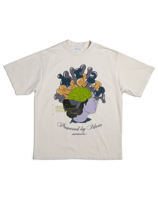 Brain SS Tee - Antique White
