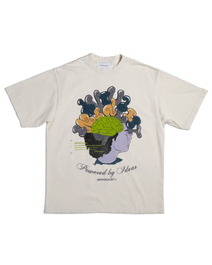 Brain SS Tee - Antique White