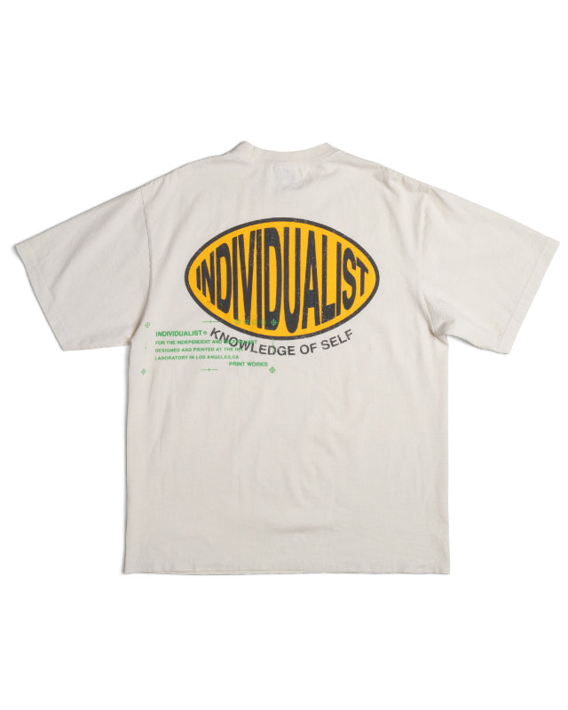 Oval Patch SS Tee - Antique White